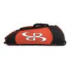 Boombah Spartan Rolling Bat Bag - 38" x 12-1/2" x 12" - Black/Orange - Holds 4 Bats and Much More view 3