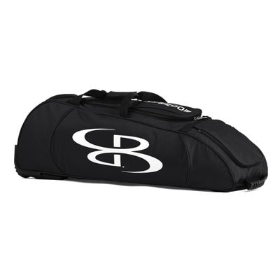 Boombah Spartan Rolling Bat Bag - 38" x 12-1/2" x 12" - Black - Holds 4 Bats and Much More