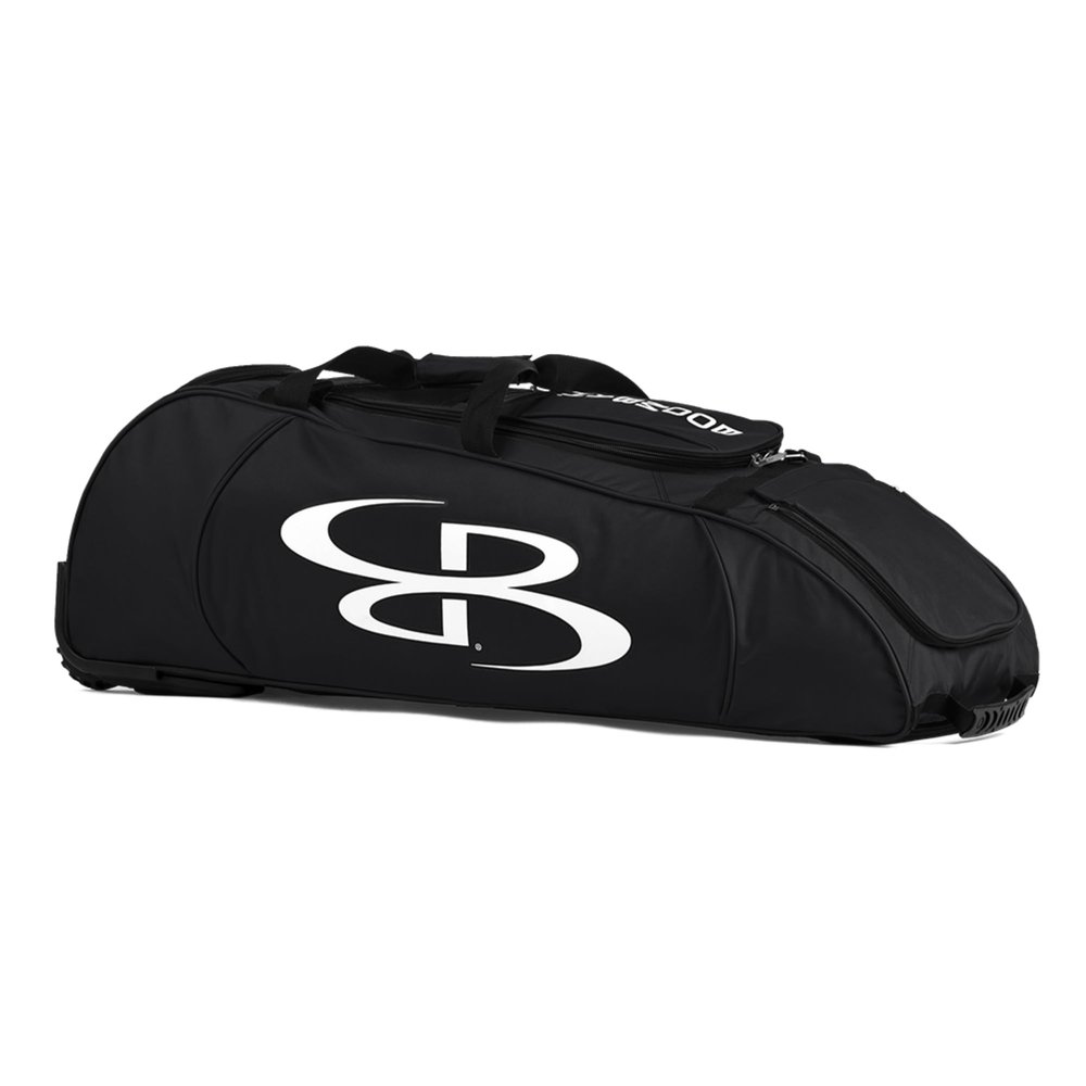 Boombah Spartan Rolling Bat Bag - 38" x 12-1/2" x 12" - Black - Holds 4 Bats and Much More