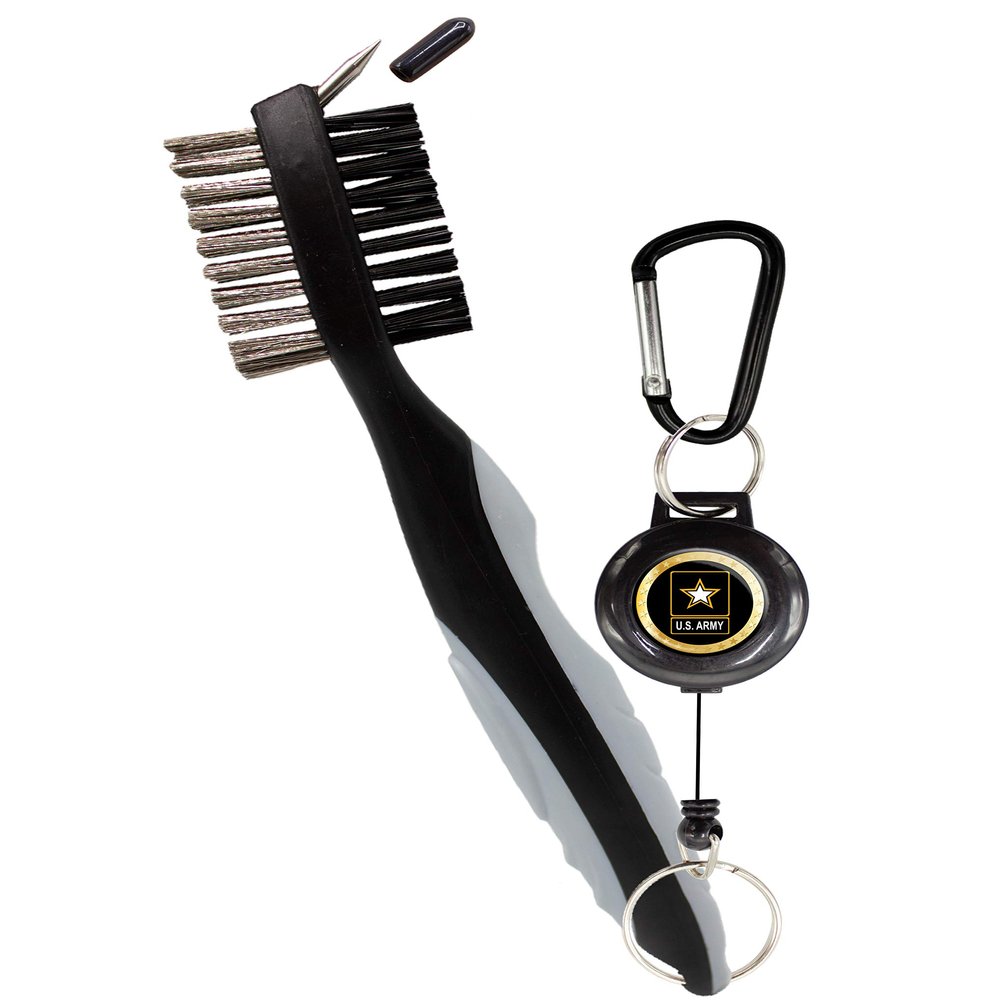 Clip Wipes Army Golf Brush Army Star Logo (Silver-Star)