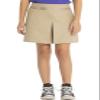 Classroom School Uniforms Girls' Scooter with Single Pleat and Ribbon Bow Detail, Khaki, 14H view 1
