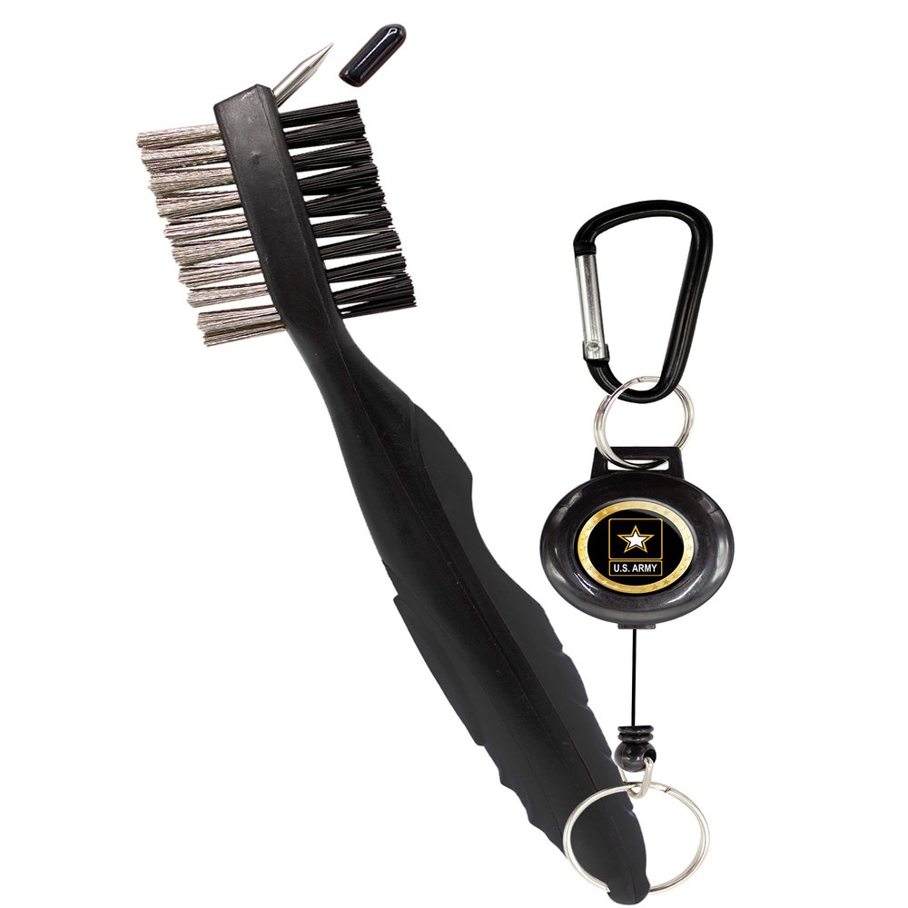 Clip Wipes Army Golf Brush Army Star Logo (Black-Star)