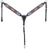 CHALLENGER Horse Western Floral Tooled Laced Browband Tack Set Bridle Headstall Breast Collar 78HR03B view 2