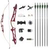 12-40lbs Archery Takedown Recurve Bow and Arrows Set 66" 68" 70" Aluminum Alloy Riser Hunting Target Practice Bow Traditional Longbow with Bow Archery Accessories (68" red, 40lbs) view 1
