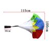 CZ-ING Multicolor Resistance Parachute - 43 inch Running Drag Chute with Adjustable Waist Strap for Kids Youth Power Speed Training view 2