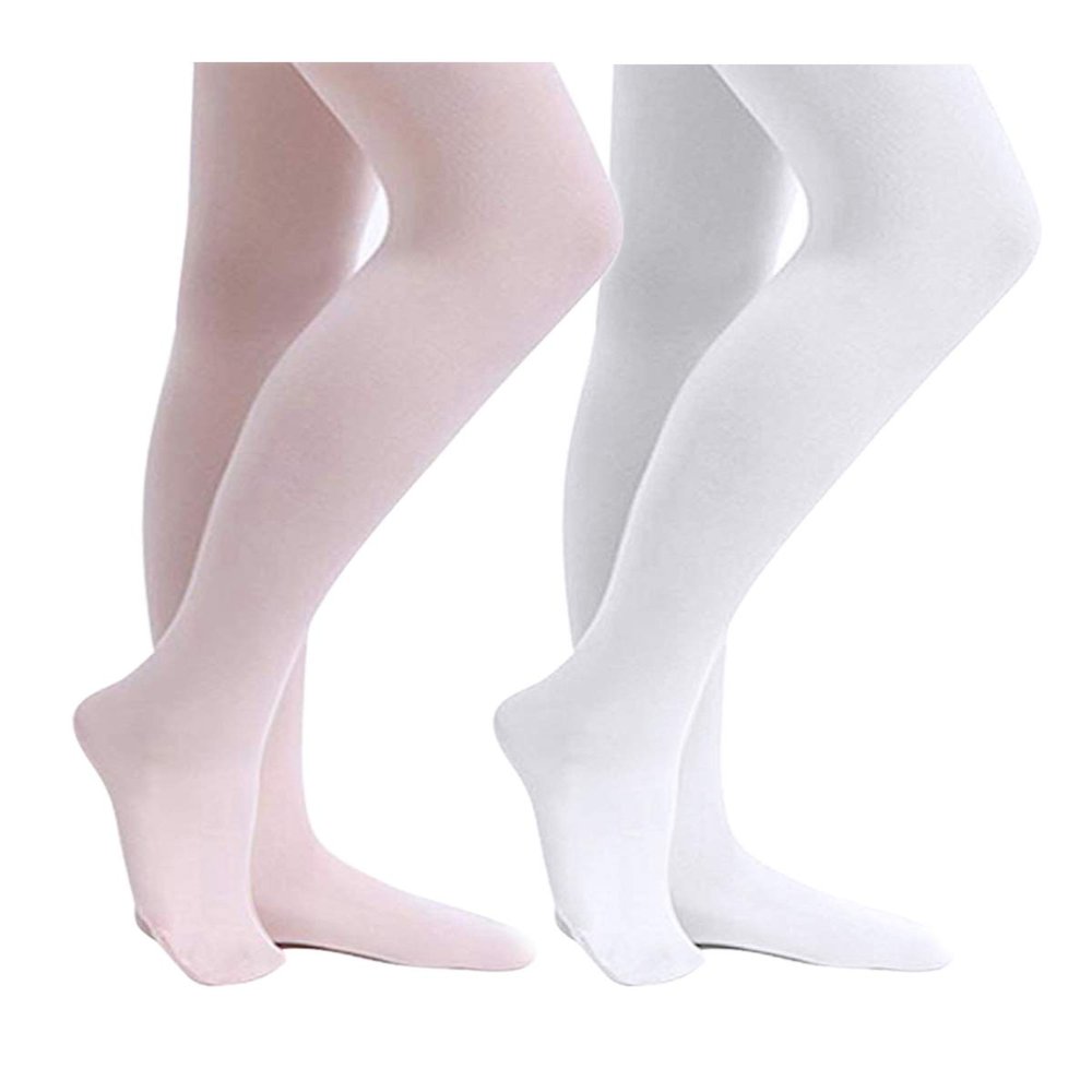 Stelle Girls' Ultra Soft Pro Dance Tight/Ballet Footed Tight(Toddler/Little Kid/Big Kid),BP+WT,M