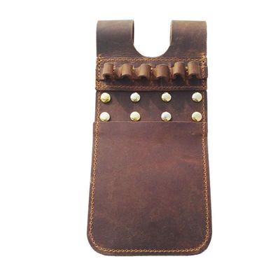 Weatlake Cow Leather Archery Arrow Quiver Pocket Holder Pouch Bag Side Hip Belt Waist Brown