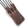 Weatlake Cow Leather Archery Arrow Quiver Pocket Holder Pouch Bag Side Hip Belt Waist Brown view 2