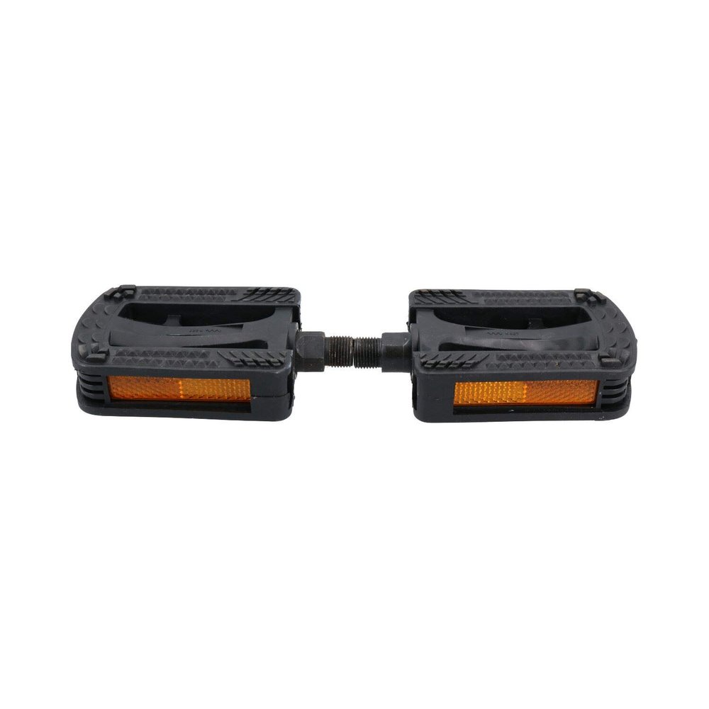 Resin Rubber Grip Pedal 9/16" Bicycle Cycle Bike Amber Reflectors Anti-Slip