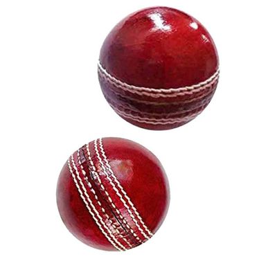 AnNafi Red Cricket Ball | Red Color Leather Cricket Balls for Practice A Grade Handstitched | Senior Official Hard & Seasoned |No Stamp for Indoor and Outdoor Practice & Training Cricket Ball (2)