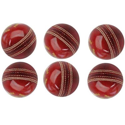 AnNafi Red Cricket Ball | Red Color Leather Cricket Balls For Practice A Grade Handstitched | Senior Official Hard & Seasoned |No Stamp For Indoor and Outdoor Practice & Training Cricket Ball (6)