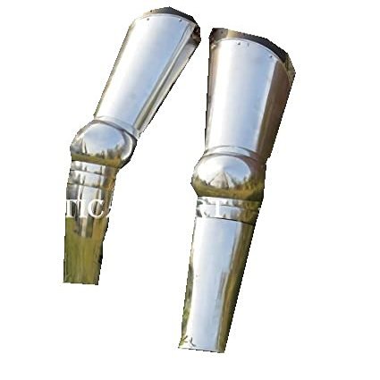 Medieval Leg Guards Leg Armor, Gothic Upper Leg- Knees and Greaves Steel Costume