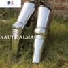 Medieval Leg Guards Leg Armor, Gothic Upper Leg- Knees and Greaves Steel Costume view 3