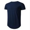 Athlemon Mens Long Shirts for Men Extra Long T Shirts Mens t-Shirts Longline Hipster Reflective Line Scallop Tees view 1