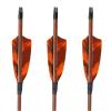 Obert 12pcs Archery Carbon Arrows 31 inch Spine 400 with 4" Feathers Fletching & 100 Grain Removable Tips for Compound & Recurve Bow view 2