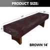 GSE Games & Sports Expert 14' Brown Heavy-Duty Leatherette Shuffleboard Table Cover for Shuffleboard Table Accessories view 2