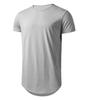 Athlemon Mens Long Shirts for Men Extra Long T Shirts Mens t-Shirts Longline Hipster Reflective Line Scallop Tees view 1
