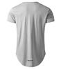 Athlemon Mens Long Shirts for Men Extra Long T Shirts Mens t-Shirts Longline Hipster Reflective Line Scallop Tees view 2
