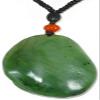 2" China Certified Nature Hetian Nephrite Green Jade Fortune Fish and Lotus Hand Carved Necklace Pendant 2541 view 3