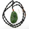 2" China Certified Nature Hetian Nephrite Green Jade Fortune Fish and Lotus Hand Carved Necklace Pendant 2541 view 4