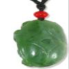 1.9" China Certified Nature Hetian Nephrite Green Jade Fortune Toad Hand Caved Necklace Pendant 2534 view 3