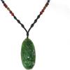 2.3" China Certified Nature Hetian Nephrite Green Jade Wealth Fish Hand Carved Necklace Pendant 2526 view 1