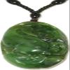 2.3" China Certified Nature Hetian Nephrite Green Jade Wealth Fish Hand Carved Necklace Pendant 2526 view 2