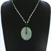 1.7" China Certified Grade A Nature Hisui Jadeite Jade Peace Button Hand Carved Neckalce Pendants 4714 view 1