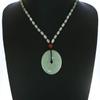 1.6" China Certified Grade A Nature Hisui Jadeite Jade Peace Button Hand Carved Neckalce Pendants 4710 view 1