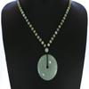 1.8" China Certified Grade A Nature Hisui Jadeite Jade Safety Button Hand Carved Neckalce Pendants 4713 view 1