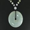 1.8" China Certified Grade A Nature Hisui Jadeite Jade Safety Button Hand Carved Neckalce Pendants 4713 view 2