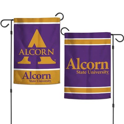 Alcorn State Braves Garden Flag Set With Stand, 12.5 x 18 inch College Flag With Three Piece Steel Yard Flag Stand, Licensed by Wincraft
