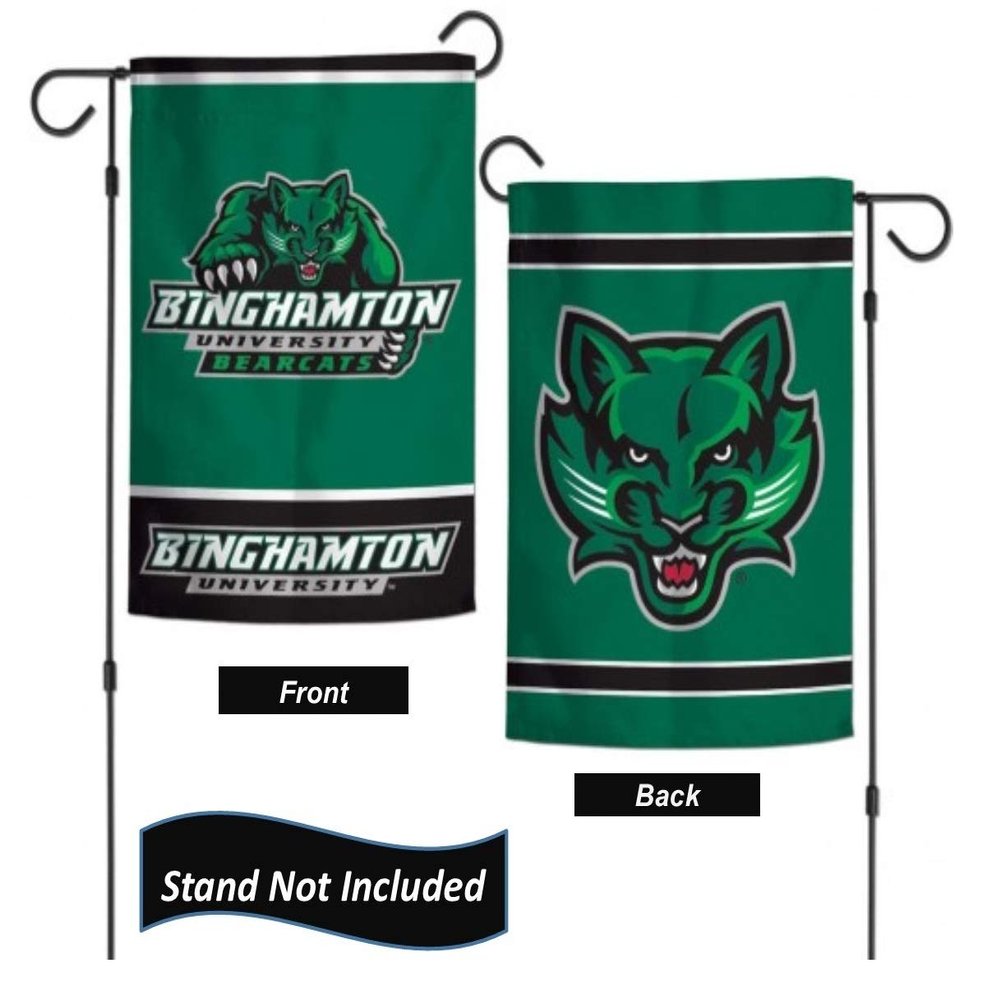 Binghamton University Bearcats Garden Flag 12.5 x 18 Inch Double Sided College Yard Banner Flag Is Printed in the USA and Licensed by Wincraft