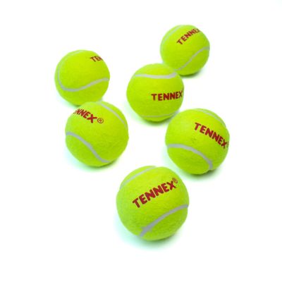 TENNEX Cricket Tennis Ball Hard Yellow for Over Arm Cricket | Heavy Tennis | Standard Size Ball for Cricket Tournament and Practice (Pack of 12)