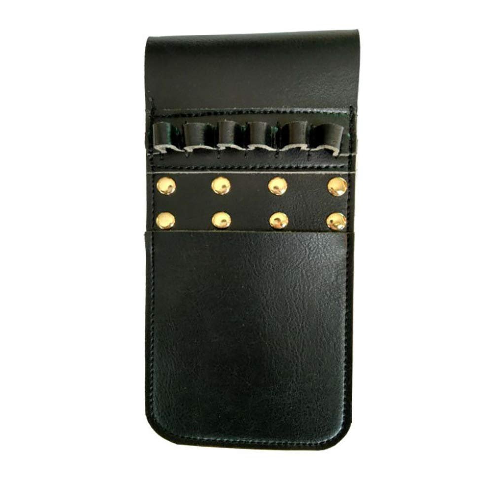 Weatlake Cow Leather Archery Arrow Quiver Pocket Holder Pouch Bag Side Hip Belt Waist Black