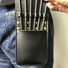 Weatlake Cow Leather Archery Arrow Quiver Pocket Holder Pouch Bag Side Hip Belt Waist Black view 3