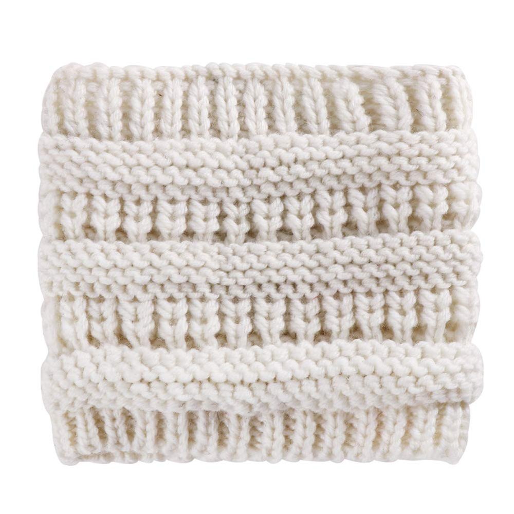 LeJulyeekay Winter Hair Wrap Crochet Turban Headband for Women Crocheted Headwrap for Girls Off-White