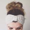 Cable Knit Head Wrap Headband Ear Warmers for Women Hair Bands Pack Winter Hats Off-White view 2