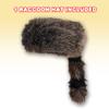 ArtCreativity Faux Fur Raccoon Hat for Kids and Adults - Animal Coonskin Cap with Faux Fur Tail - Wild Frontiersman Davy Crocket Costume Accessory - Soft Plush Polyester Fabric view 2