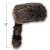 ArtCreativity Faux Fur Raccoon Hat for Kids and Adults - Animal Coonskin Cap with Faux Fur Tail - Wild Frontiersman Davy Crocket Costume Accessory - Soft Plush Polyester Fabric view 3