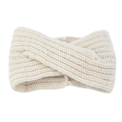 Cable Knit Head Wrap Headband Ear Warmers for Women Hair Bands Pack Winter Hats Off-White