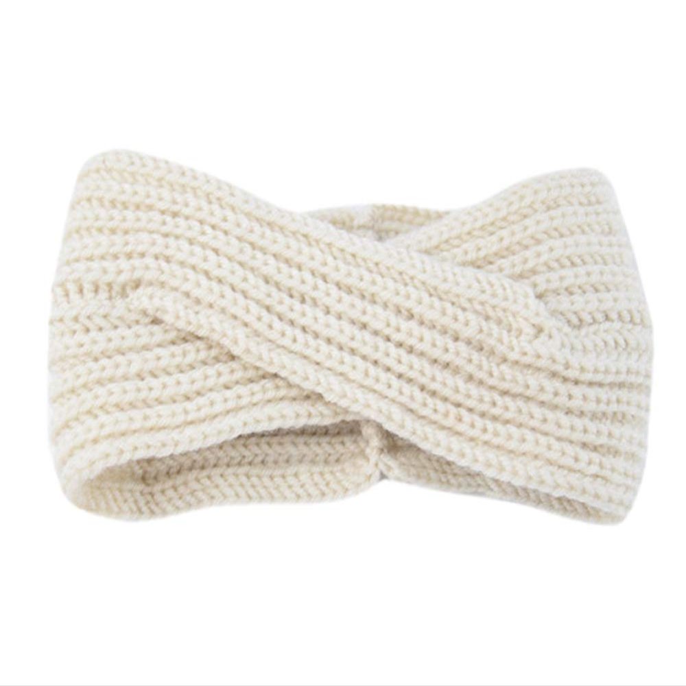 Cable Knit Head Wrap Headband Ear Warmers for Women Hair Bands Pack Winter Hats Off-White
