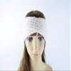 Cable Knit Head Wrap Headband Ear Warmers for Women Hair Bands Pack Winter Hats Off-White view 3