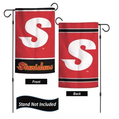 California Stanislaus State Warriors Garden Flag 12.5 x 18 Inch Double Sided College Yard Banner Flag Is Printed in the USA and Licensed by Wincraft