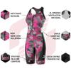 SLS3 Triathlon Suits Women Sleeveless Trisuit Women - Premium FX Fabric, Tri Suit Womens Triathlon Suit, No Shelf Bra (Pink Sangria Camo, X-Small) view 2