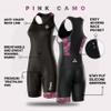SLS3 Triathlon Suits Women - One Piece Tri Suit Women with Comfortable and Durable FRT Fabric - No Shelf Bra (Pink Camo, Small) view 4