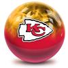 Strikeforce Bowling NFL Kansas City Chiefs On Fire Undrilled Bowling Ball view 2