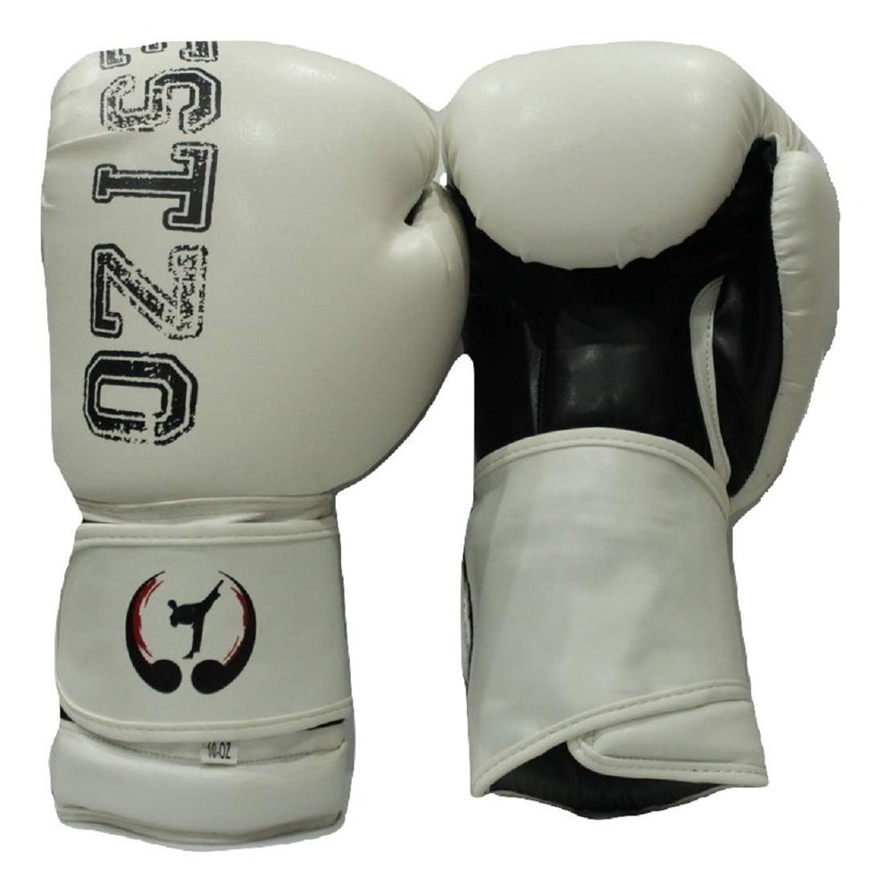 Bestzo Boxing Gloves Men Real Leather Muay Thai Training Gloves, Sparring Punching Mitts,Kickboxing Punching Bag Gloves,Fighting,Punch Bags - 16 OZ