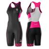 SLS3 Triathlon Suits Women Sleeveless Trisuit Women - Premium FX Fabric, Tri Suit Womens Triathlon Suit, No Shelf Bra (Sky Pink, X-Large) view 1