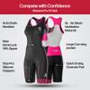 SLS3 Triathlon Suits Women Sleeveless Trisuit Women - Premium FX Fabric, Tri Suit Womens Triathlon Suit, No Shelf Bra (Sky Pink, X-Large) view 2